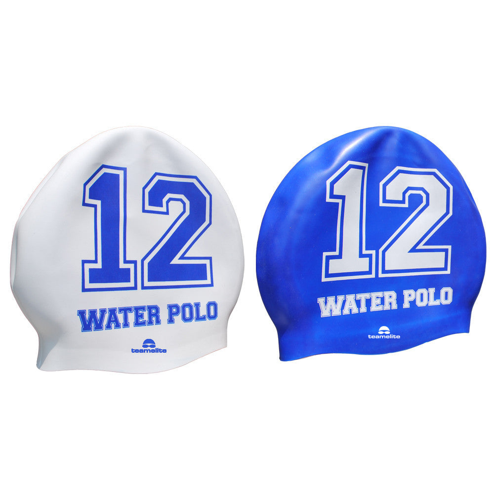 Team Elite Reversible Water Polo Silicone Swim Cap - Number 12