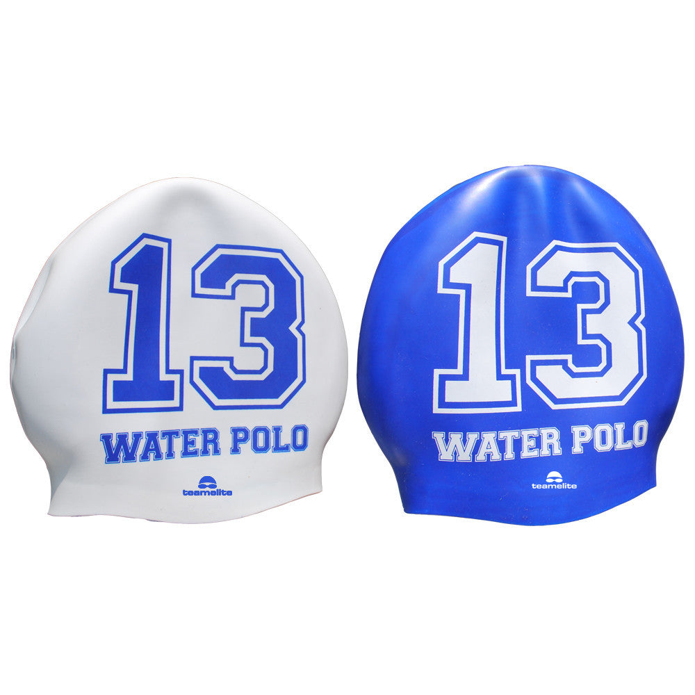 Team Elite Reversible Water Polo Silicone Swim Cap - Number 13