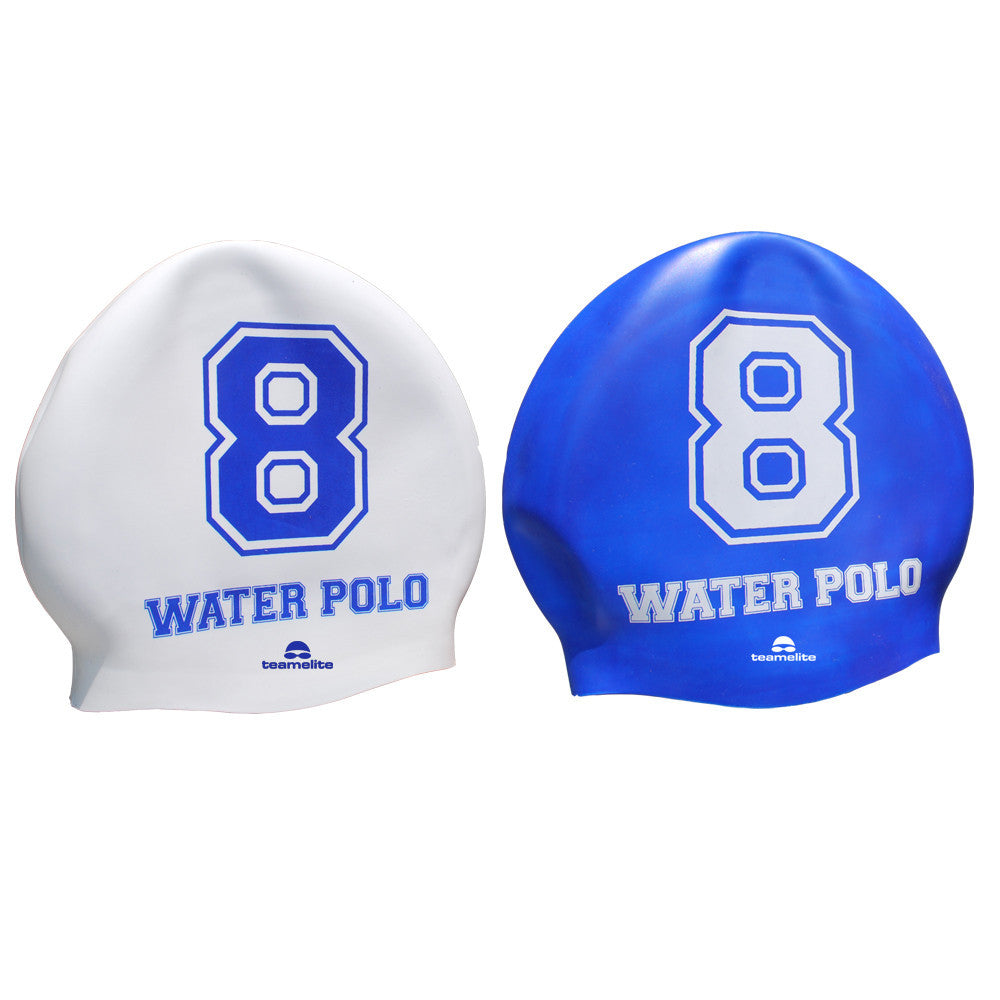 Team Elite Reversible Water Polo Silicone Swim Cap - Number 8